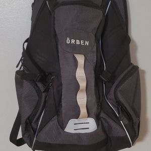 Orben Trooper Travel Backpack Grey Blue Back good used